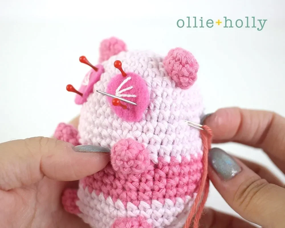 Free Onigiri The Stuffed Panda Bear Bean Amigurumi Crochet Pattern Step 21