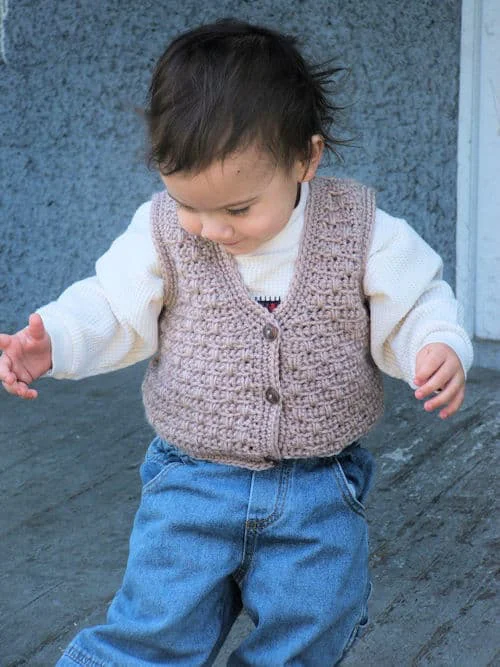 Best Easy Atta Boy Vest For Baby Free Crochet Pattern