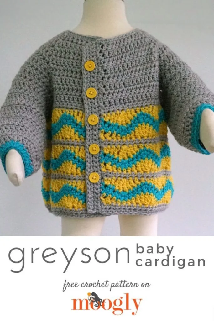 Best Easy Greyson Baby Cardigan Free Crochet Pattern