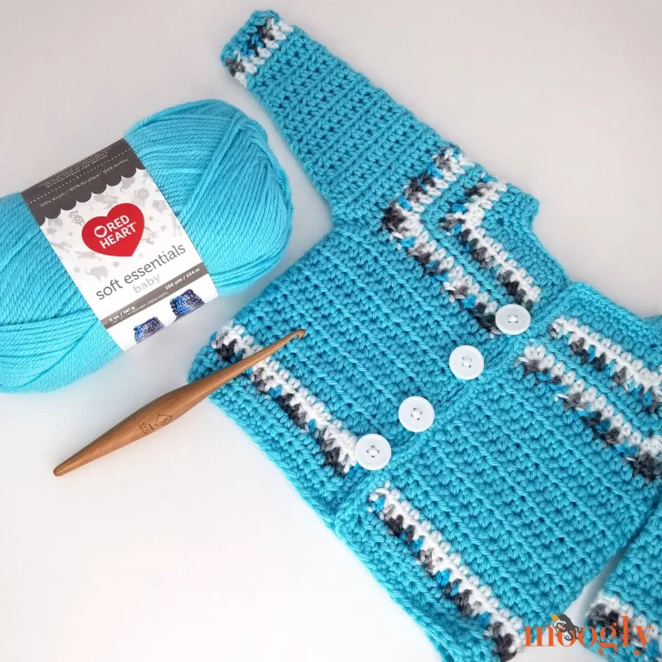 Best Easy Essential Baby Sweater Free Crochet Pattern