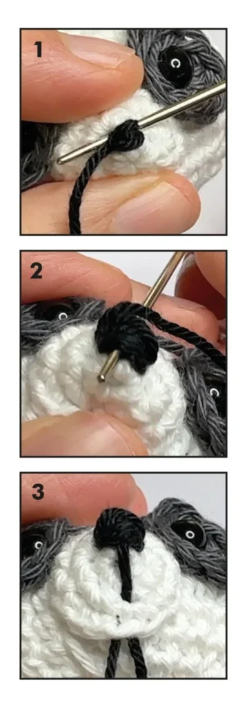 panda nose embroider