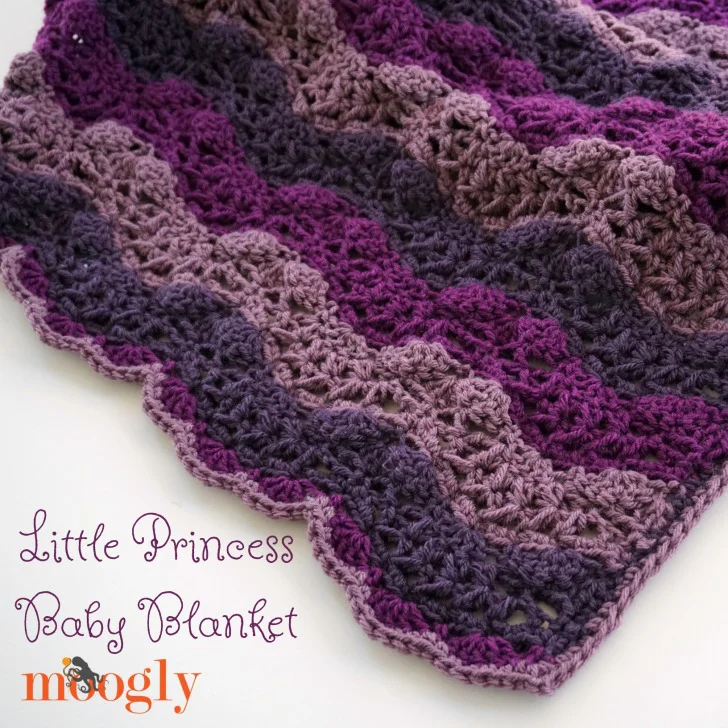 Little Princess Baby Blanket - free crochet pattern on Mooglyblog.com!