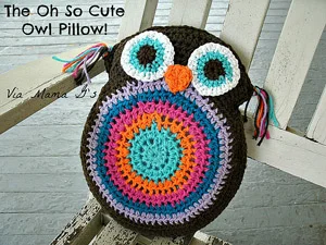 Crochet Owl PIllow :: Crochet Pillow Pattern