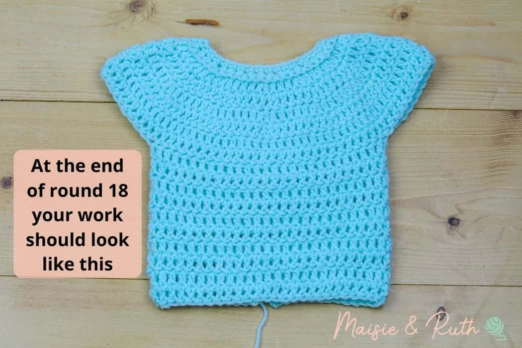 Crochet Baby Romper Middle Section