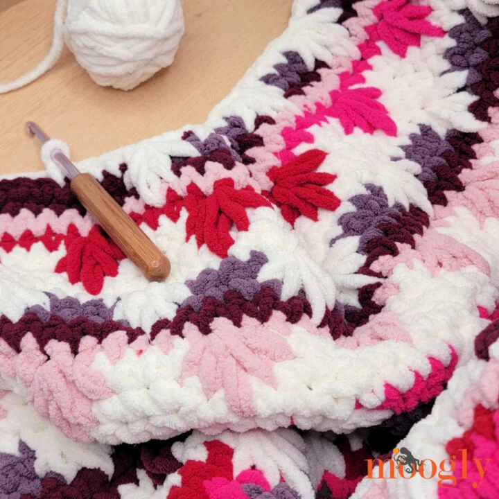 Bernat All-In-One Blanket Granny Yarn Giveaway Project WIP