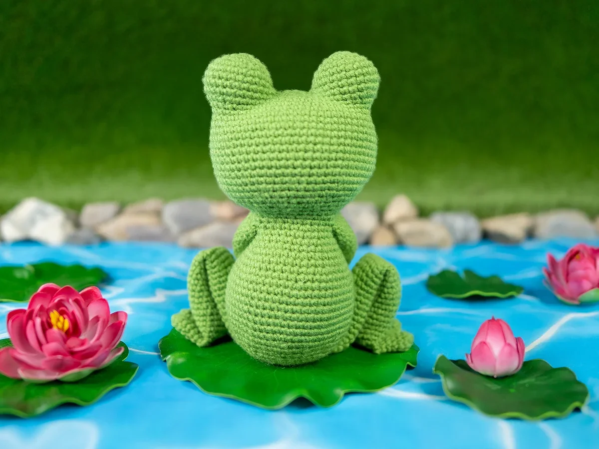 Free Frog Crochet Pattern (Back View)