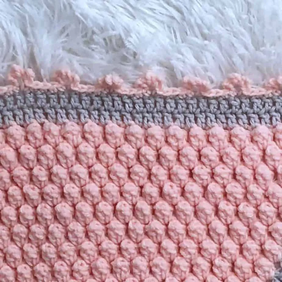 Cross Baby Blanket close up