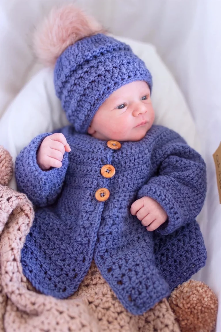 Best Easy Crochet Baby Cardigan (The Ella Cardigan) 8 Sizes From Newborn To 8 Years Free Crochet Pattern