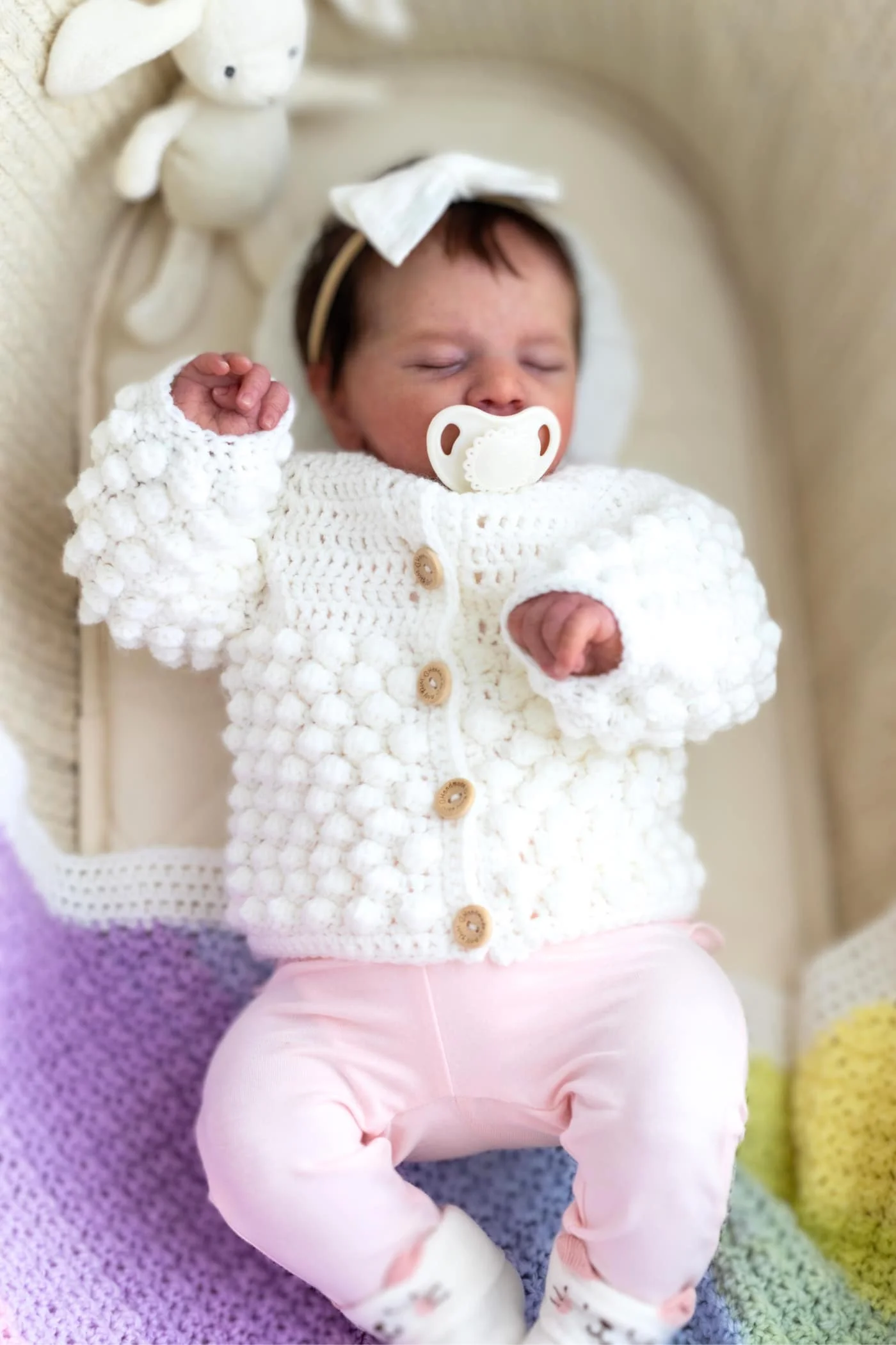 bobble crochet cardigan pattern free on sleeping baby