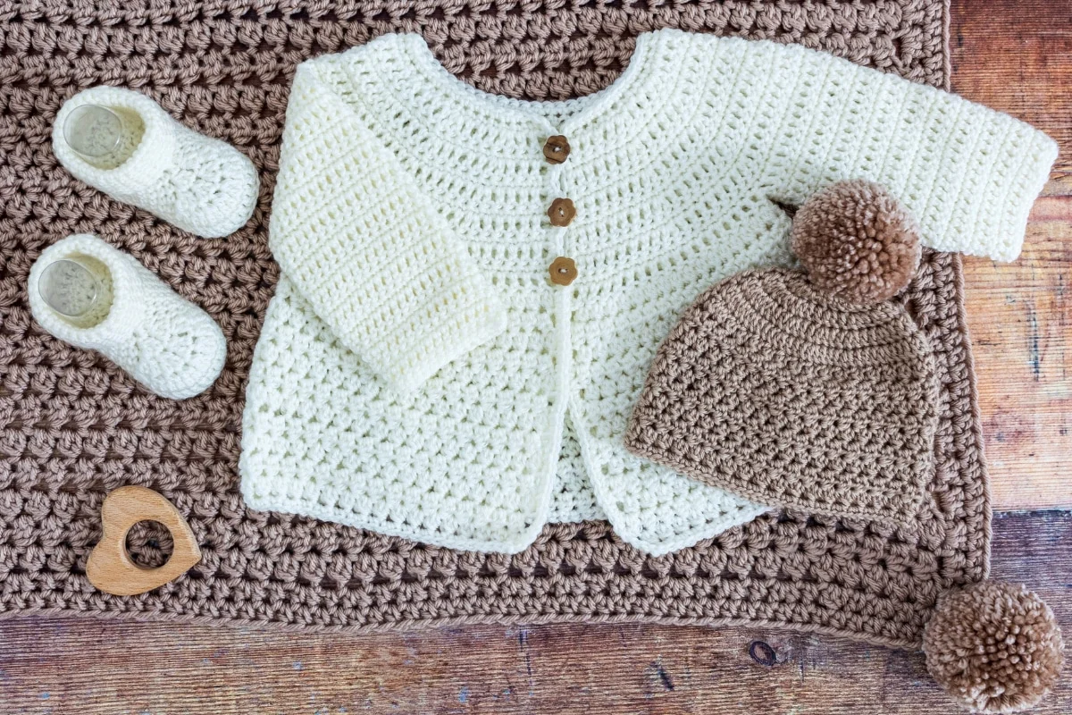 free crochet baby cardigan pattern simple stitches with soft baby yarn