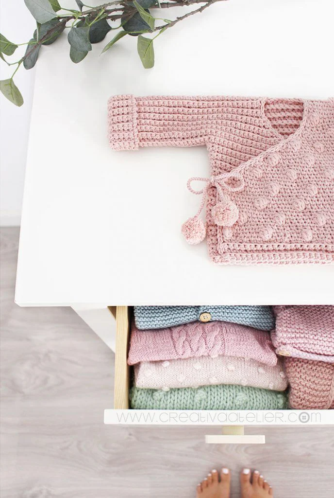 Cómo tejer una Chaqueta Kimono de crochet de bebé - Patrón y Tutorial -