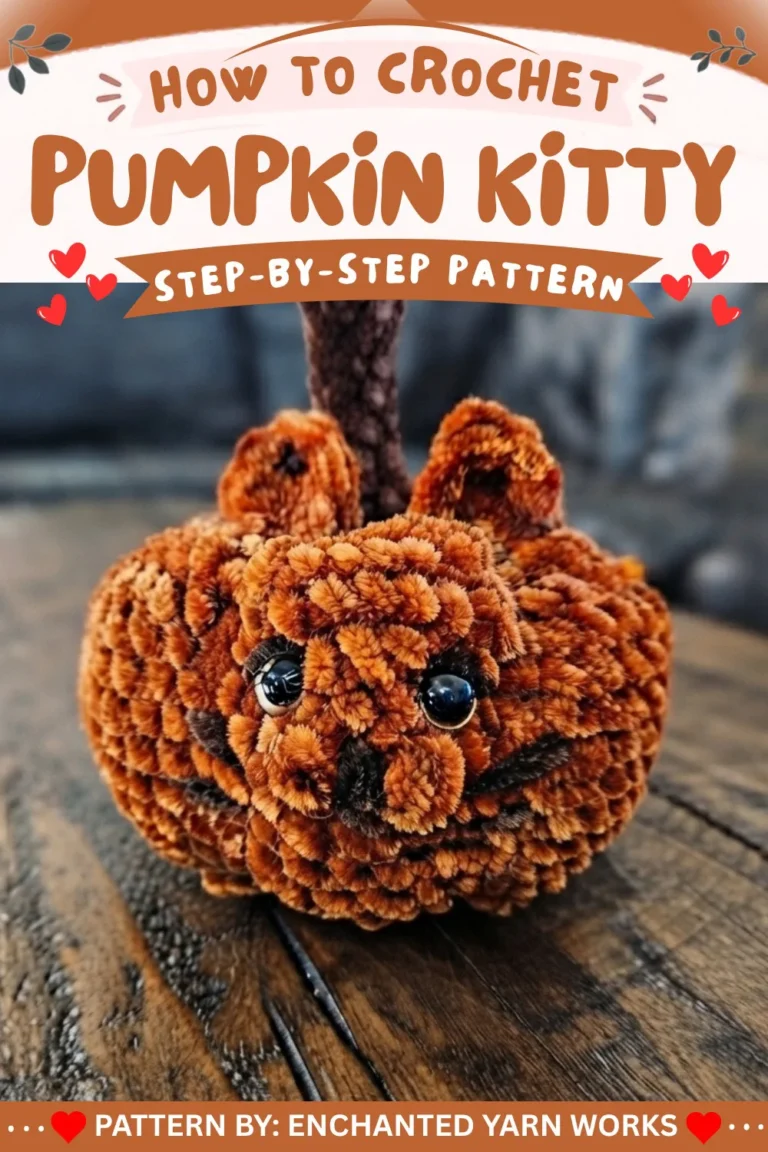 Adorable Free Crochet Pumpkin-Kitty Pattern with Full Tutorial