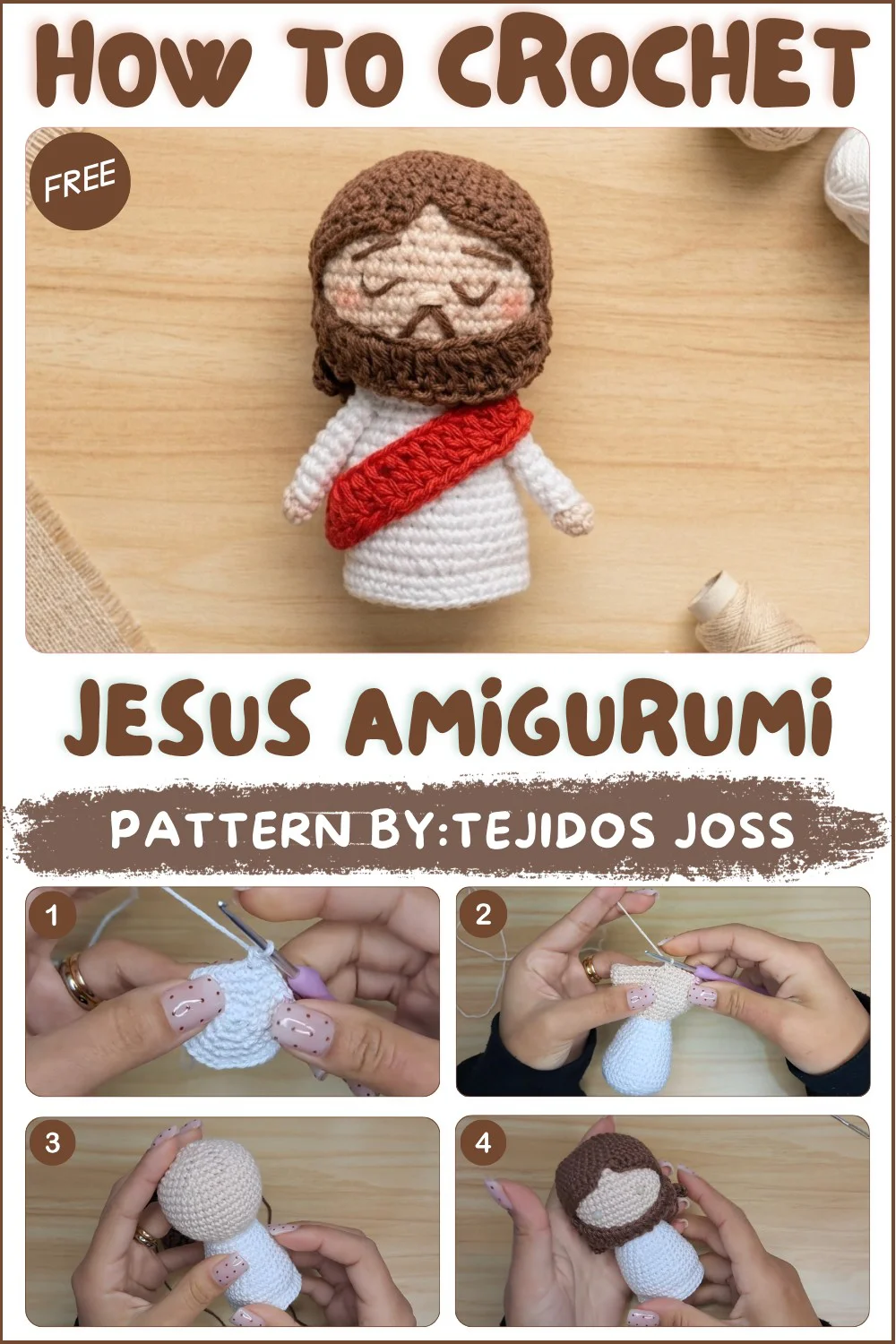 Crochet Jesus Amigurumi Pattern