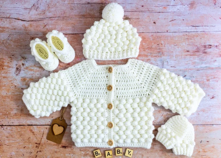 Best Easy Bobble Crochet Baby Cardigan () Free Crochet Pattern