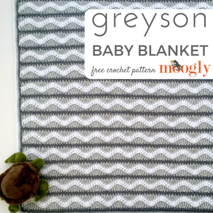 Greyson Baby Blanket - free crochet pattern on Mooglyblog.com!