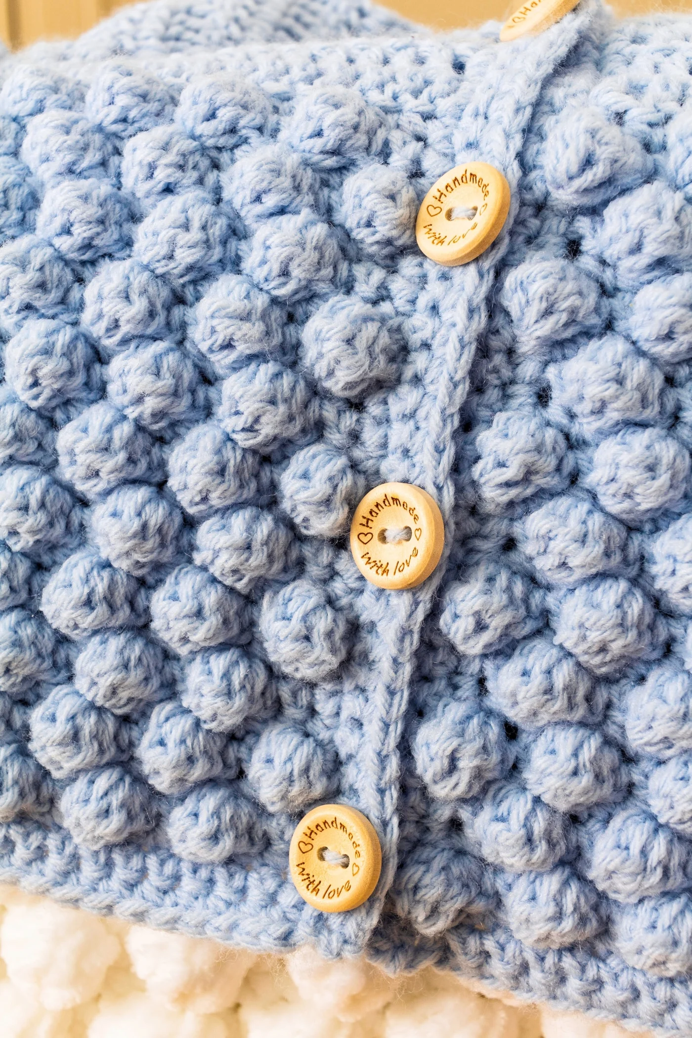 Bobble Crochet Baby Cardigan Pattern great texture