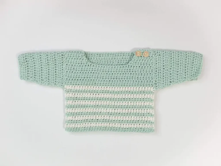 Calming Green – Crochet Baby Sweater