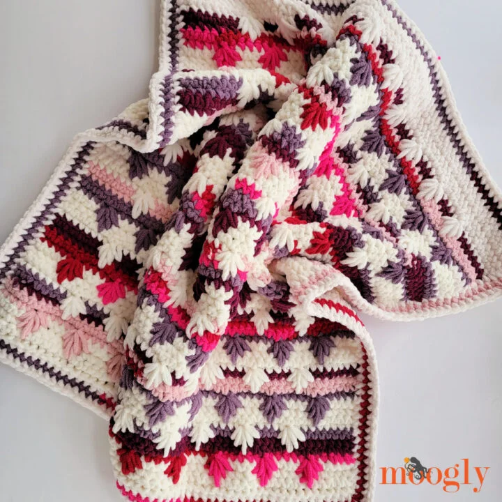 Spike Cluster Stitch Afghan - Free Crochet Pattern on Moogly