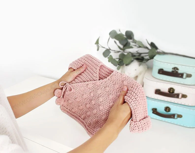 Cómo tejer una Chaqueta Kimono de crochet de bebé - Patrón y Tutorial -