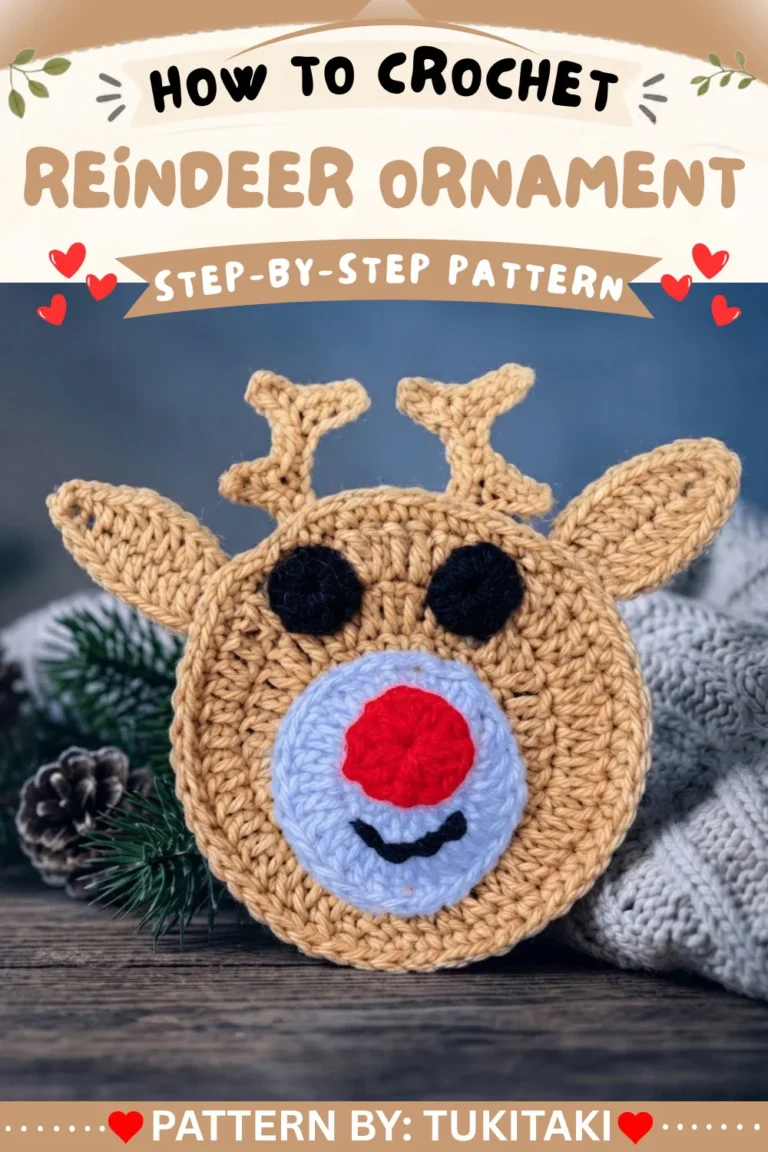 Adorable Free Crochet Reindeer Ornament Pattern for Tree Decorations