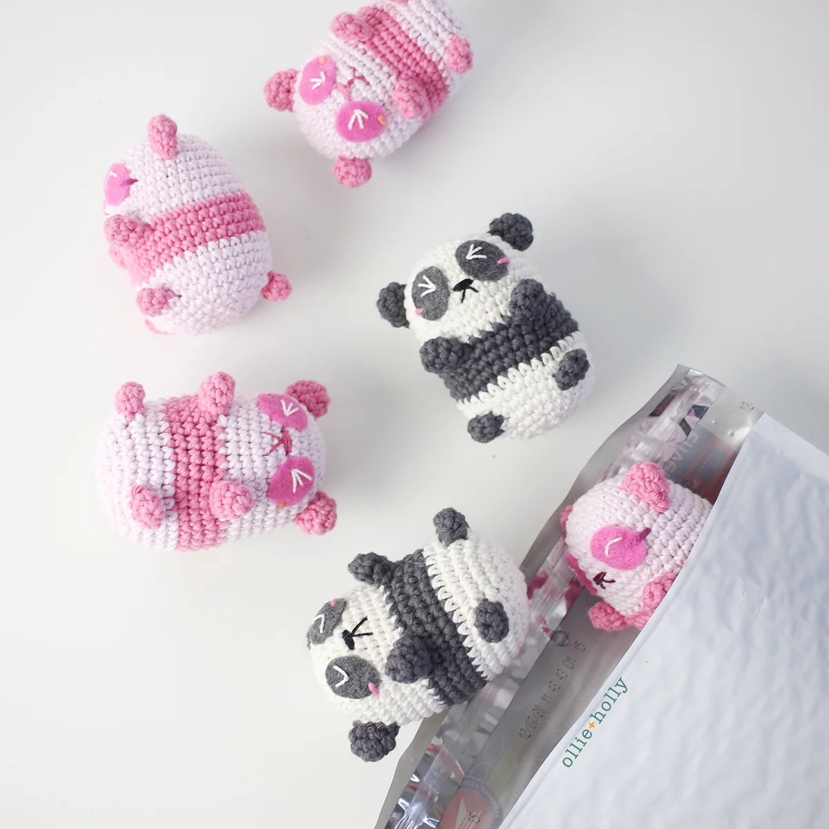 Free Onigiri The Stuffed Panda Bear Bean Amigurumi Crochet Pattern Multiple