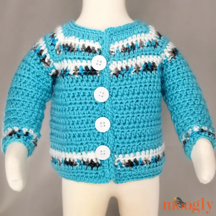 Essential Baby Sweater - front, modeled