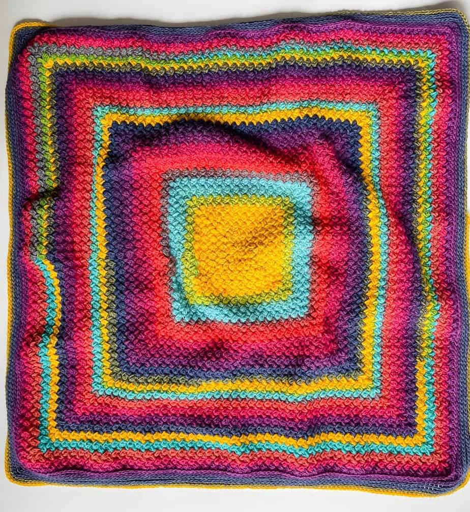 Mandala puff stitch crochet blanket pattern