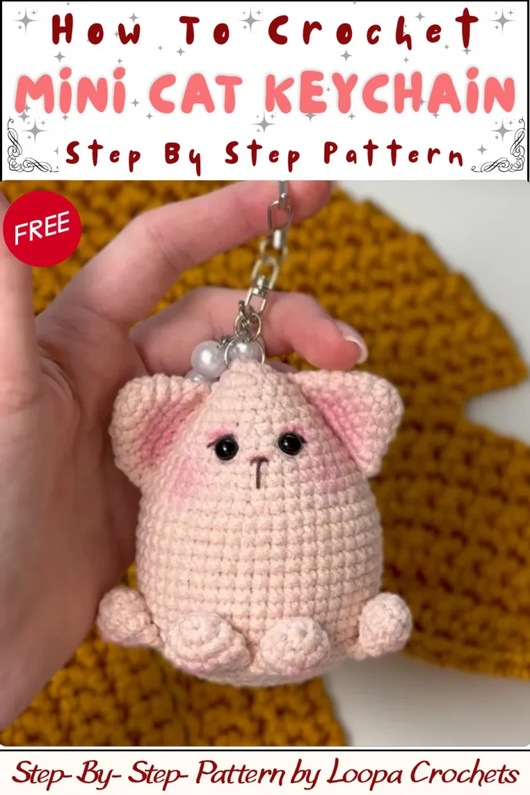 Crochet Mini Cat Keychain Free Pattern | Cute Amigurumi Tutorial
