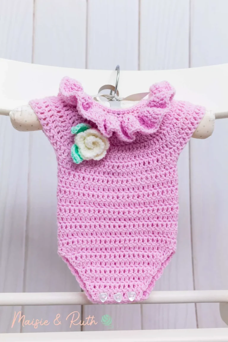 Best Easy Crochet Baby Romper (The Freya Frilly Romper) Free Crochet Pattern