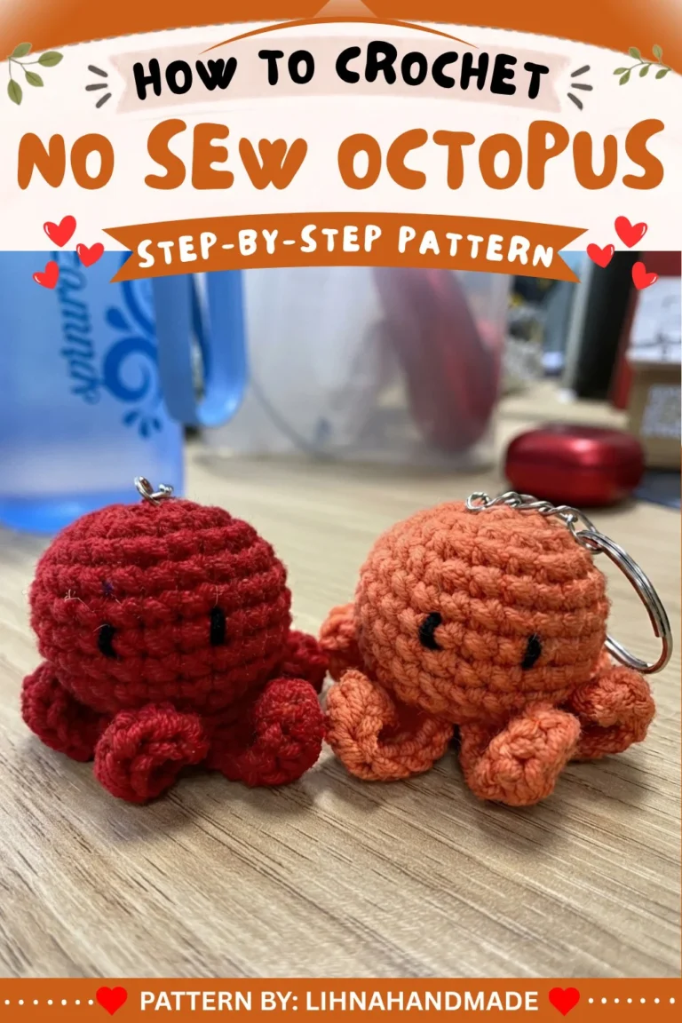 NO SEW OCTOPUS Free Crochet Pattern with Easy Steps