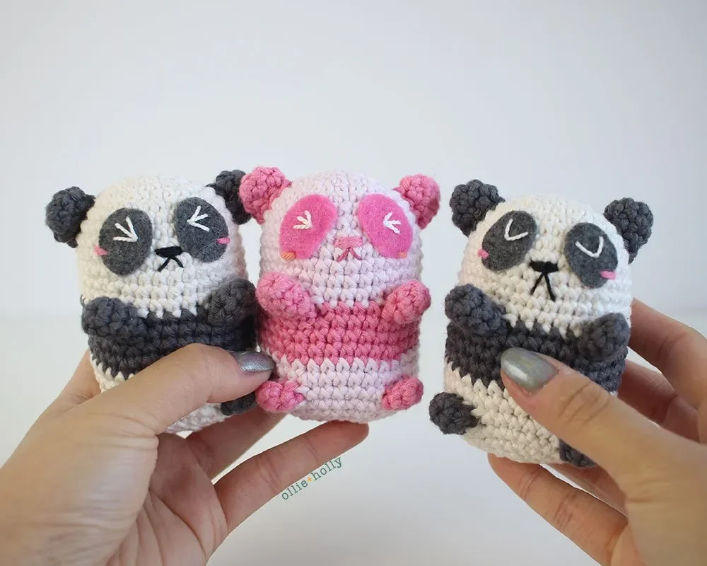 Free Onigiri The Stuffed Panda Bear Bean Amigurumi Crochet Pattern Complete