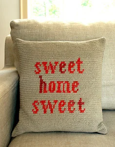 Sweet Home Sweet Crochet Pillow Pattern
