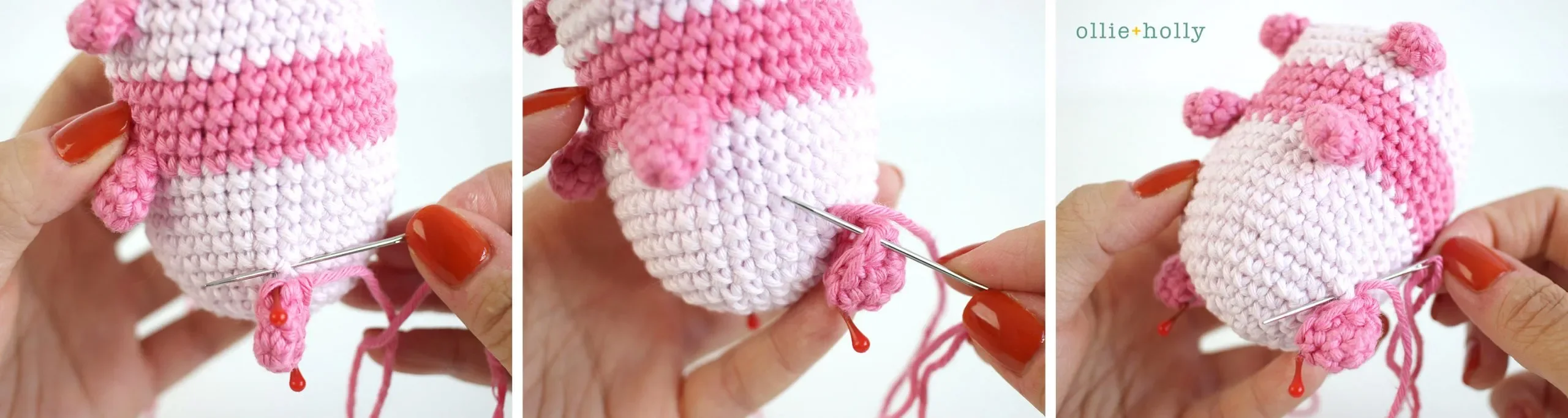 Free Onigiri The Stuffed Panda Bear Bean Amigurumi Crochet Pattern Step 9