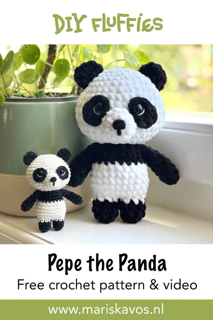 free panda amigurumi crochet pattern