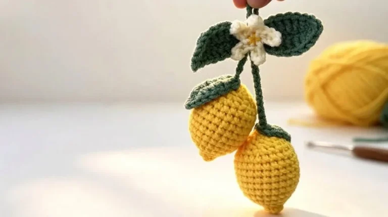 Free Crochet Pattern for Lemon Bag Charm