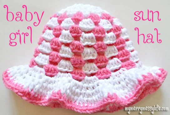 Best Easy Granny Stitch Sun Hat For A Baby Girl Free Crochet Pattern