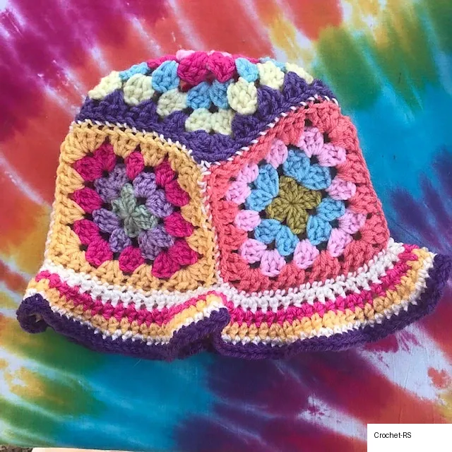 3. Granny Square Bucket Hat