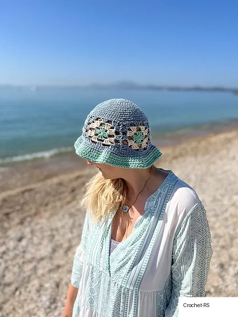 4. Granny Square Bucket Hat