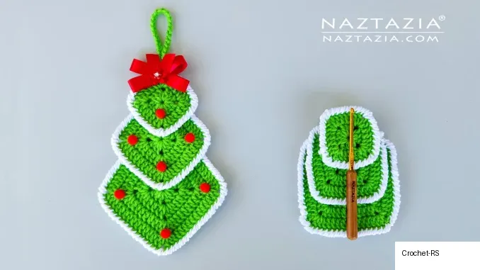 8. Crochet Granny Square Christmas Tree