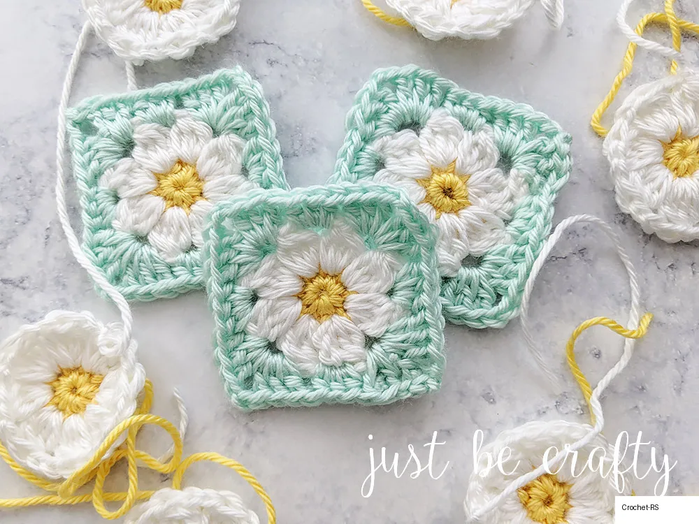 6. Dainty Daisy Granny Square