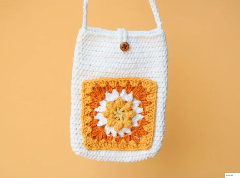 Starburst Granny Square Phone Sling Free Crochet Pattern