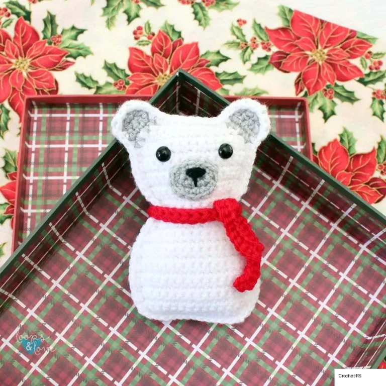 Crochet Ragdoll Polar Bear Ornament Pattern