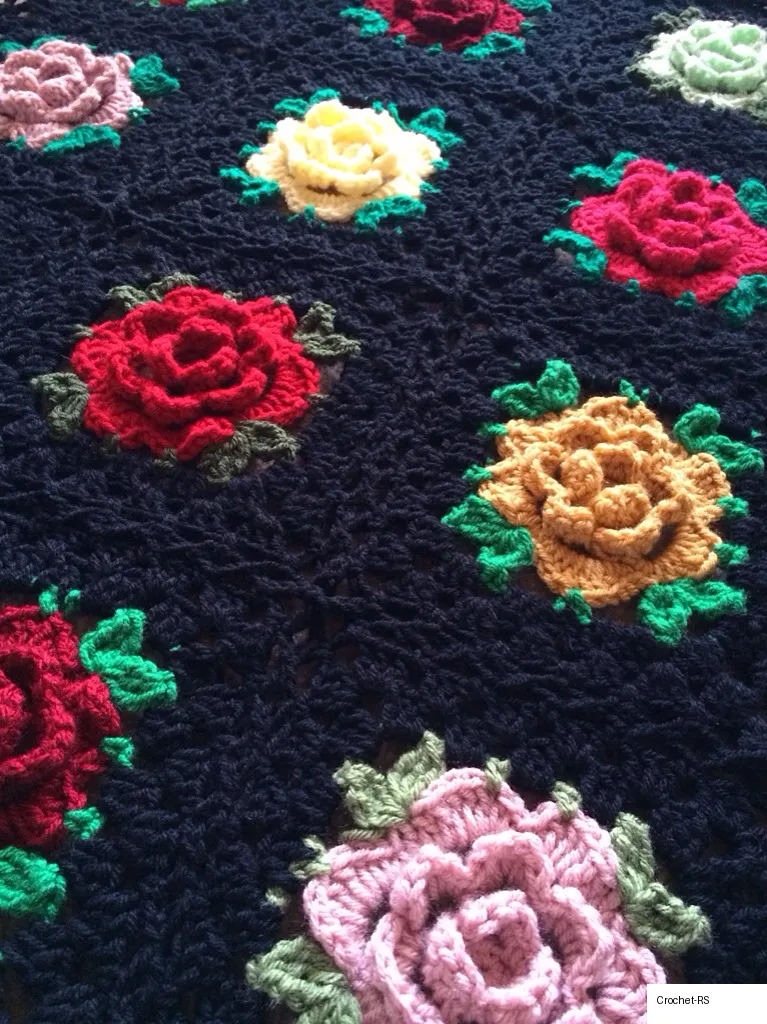 2. English Rose Granny Square