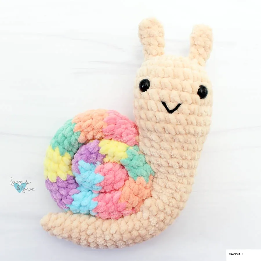 Finished Snail Amigurumi