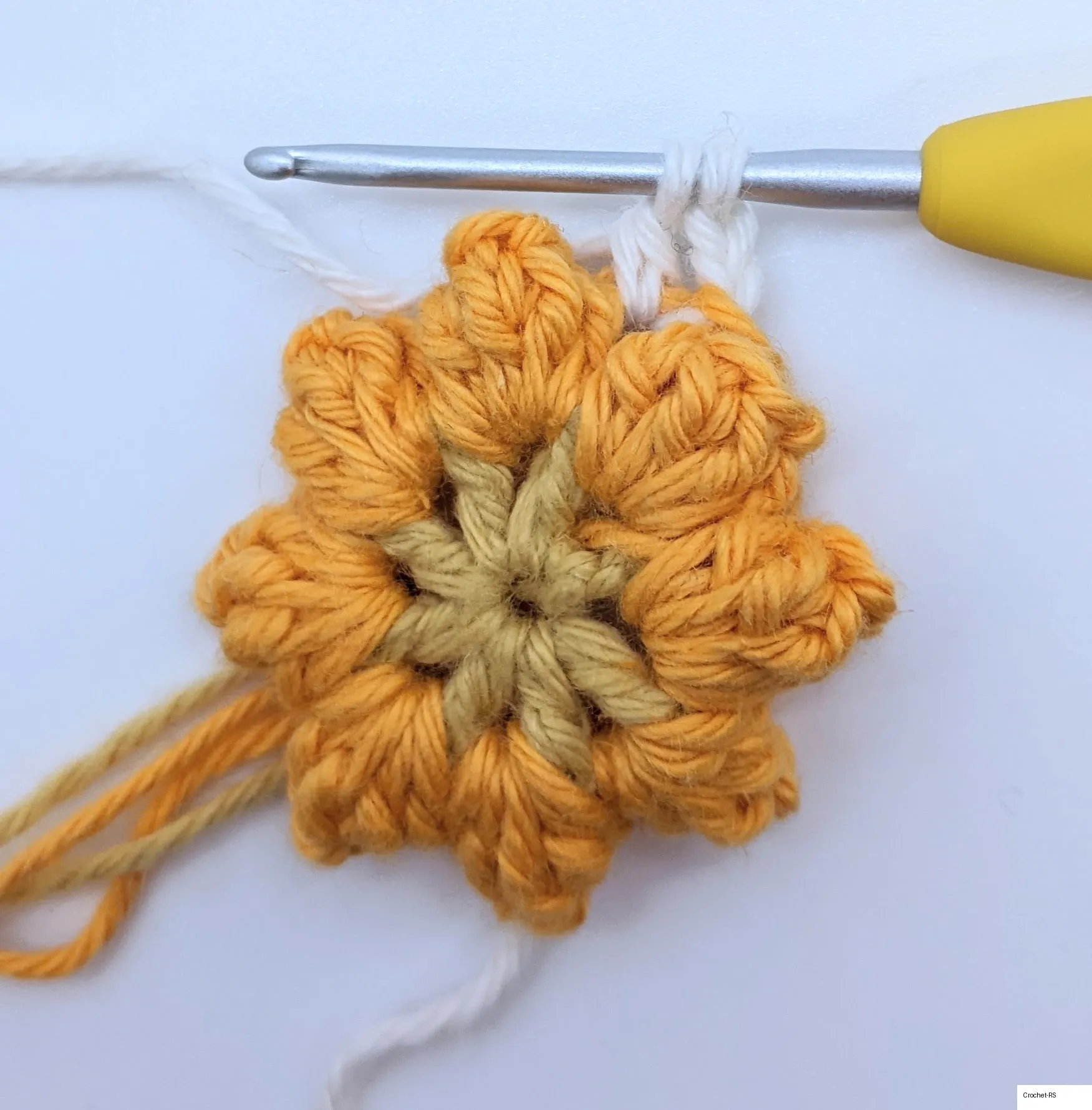 After chaining 2 (counts as a dc), work a double crochet, but omit the last step. You should have 2 loops left.